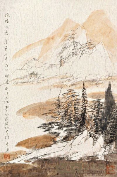 常进 微经乱磊 镜心 <em>66×44cm</em>