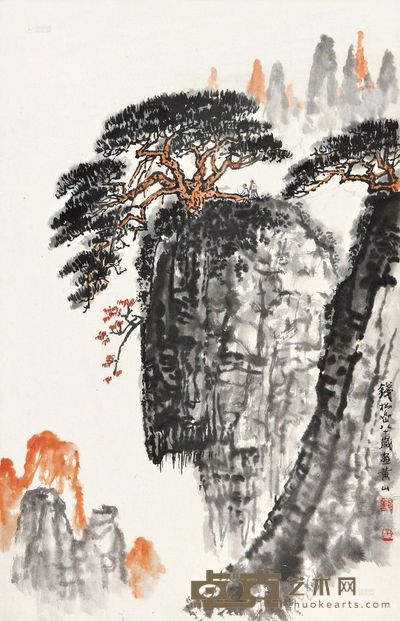 钱松嵒 黄山胜景 立轴 <em>70×44cm</em>