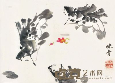 李味青 鳜鱼图 立轴 <em>35×46cm</em>