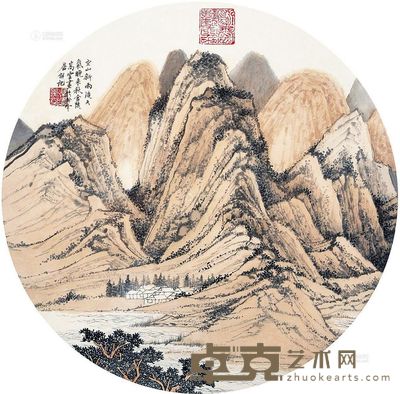 高云 空山新雨后 镜心 <em>直径32cm</em>