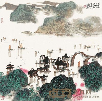 叶唯 春风又绿江南岸 镜片 <em>68×70cm</em>