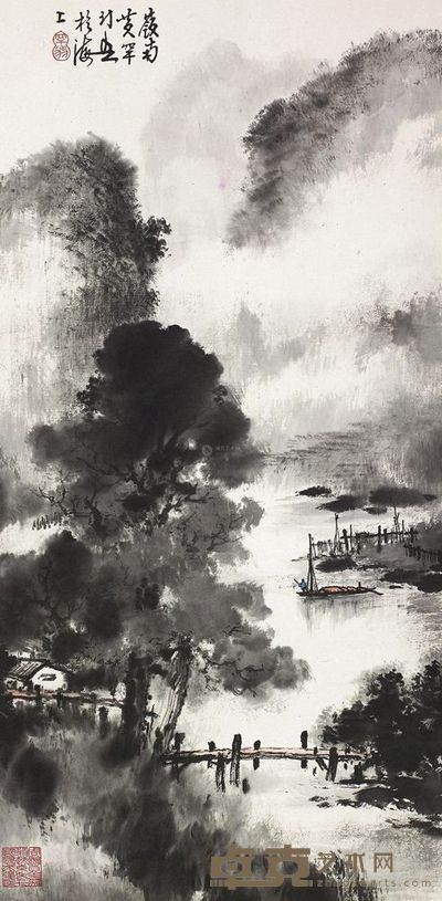 黄幻吾 山水 立轴 <em>68×33cm</em>