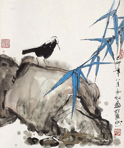 周永红 花鸟 立轴 <em>68.5×58cm</em>