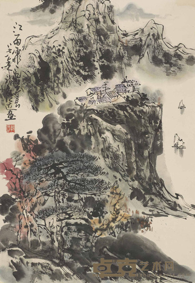 郭公达 江雨霏霏 46×68