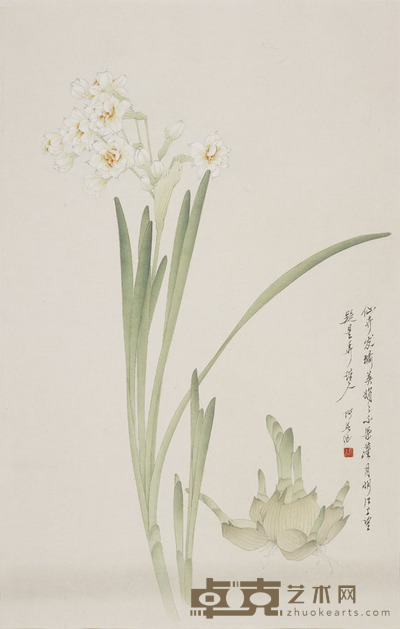 李长白 水仙花 45×71