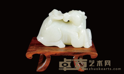 和田玉羊如意把件 5×3.2