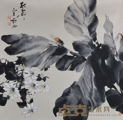 施雨 秋趣 68×68