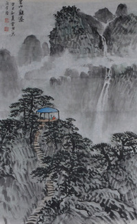 葛云池  云山观瀑