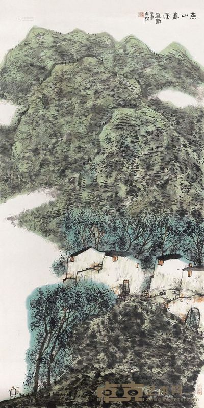 赵卫 燕山春深 镜心 138×69cm