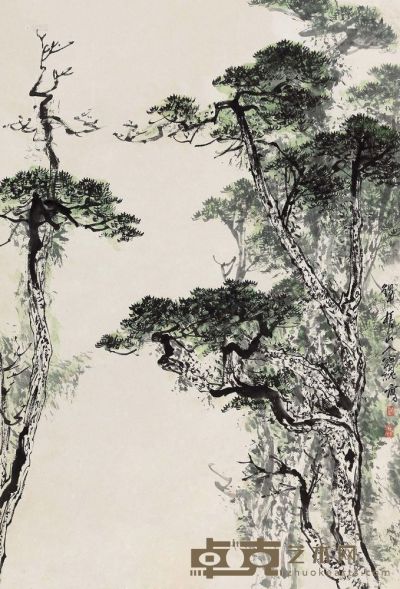 刘宝纯 松树 立轴 70.5×48cm