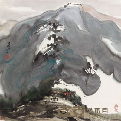 杨延文 山水 镜心 66×67cm