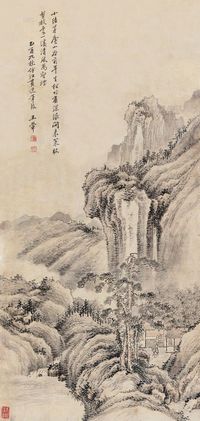 王翚 1705年作 山水 立轴