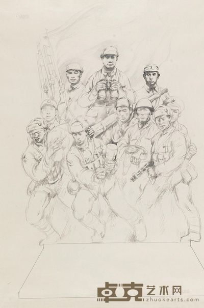 何孔德 1978年作 素描 107×76cm