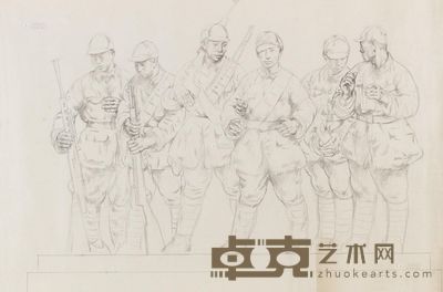 何孔德 1978年作 素描 68×107cm