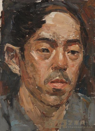 王式廓 1972年作 人物 27×19cm