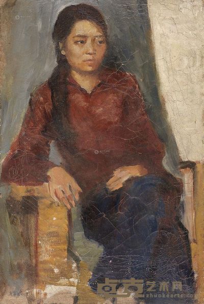 赵友萍 1983年作 女子肖像 73.5×49cm