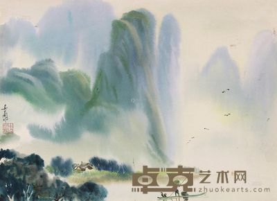 娄中国 漓江风景之二 39×54cm