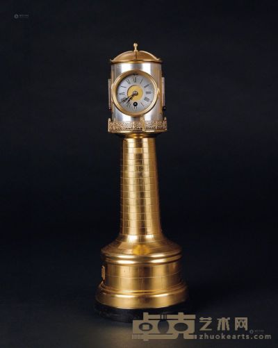 十九世纪法国?灯塔型多功能“神秘钟” 高42cm