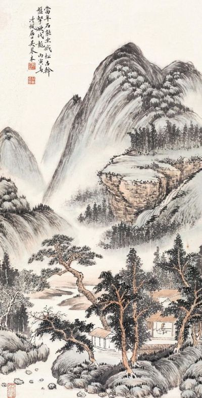 吴琴木 丙寅（1986）年作 山水 立轴