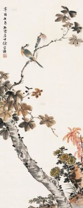 徐宗浩 辛酉（1921）年作 花鸟 立轴