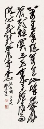 刘子善 丙子（1996）年作 草书 立轴