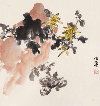 郑伯萍 花卉 镜框