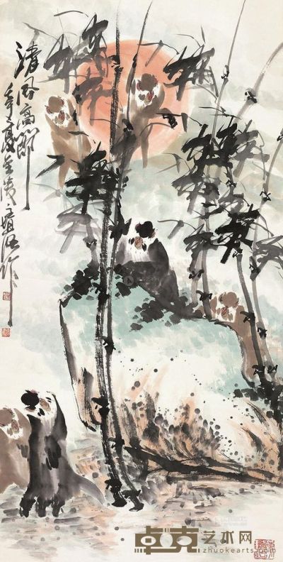 徐培晨 壬午（2002）年作 清风高节 立轴 135×68cm