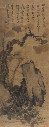 高凤翰 1741年作 菊石图 立轴