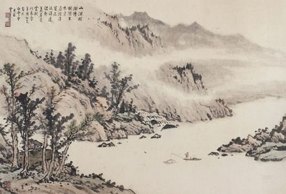 黄君璧 辛酉（1921年）作 山水 镜心