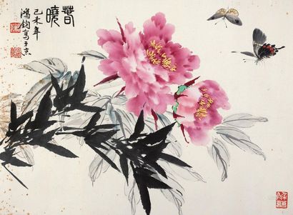 金鸿钧 己未（1979年）作 春晓 镜心