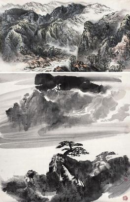 李明久 仓洲印象 太行春早 镜心