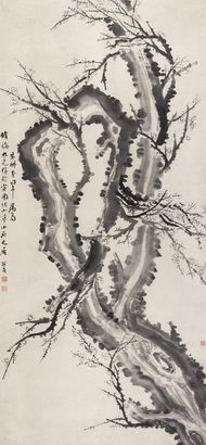 顾莼 墨梅图 立轴