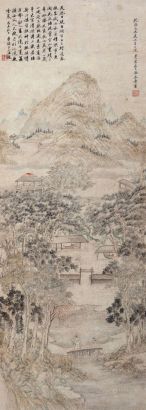 潘恭寿 己丑（1769年）作 春山日暖图 立轴