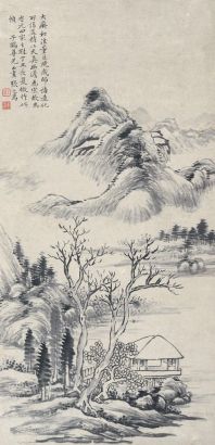 张之万 丁丑（1877年）作 山水 立轴