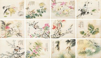 刘德六 戊午（1858年）作 花鸟册 册页