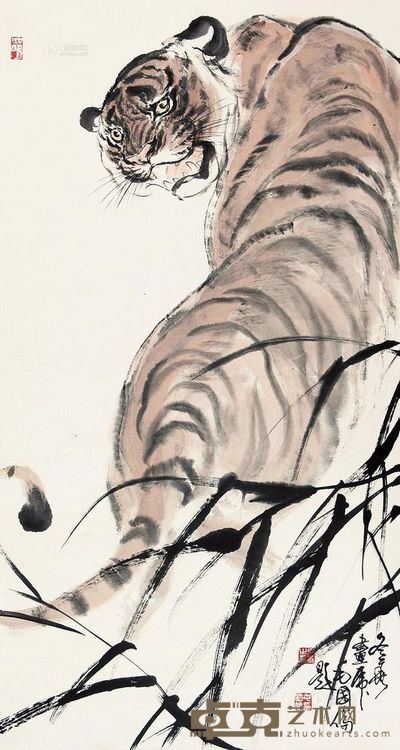 毛冬华 威震山河 镜片 90×48cm