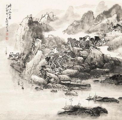蔡天雄 峡江泛舟 镜片