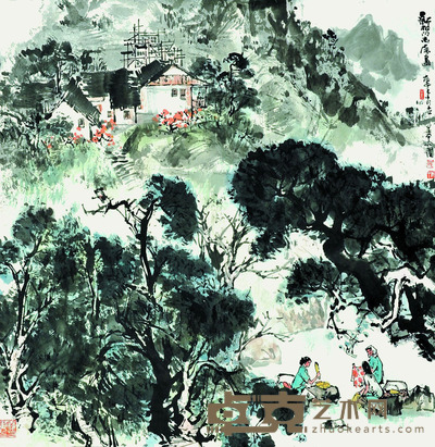 张善平 山水风景 69*69cm 约:4.29平尺
