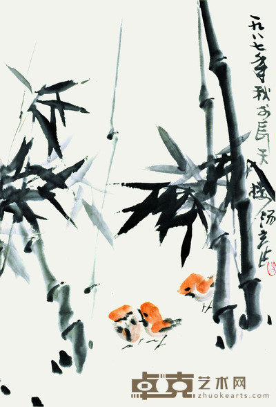 汤立 花鸟 67*46cm 约:2.77平尺