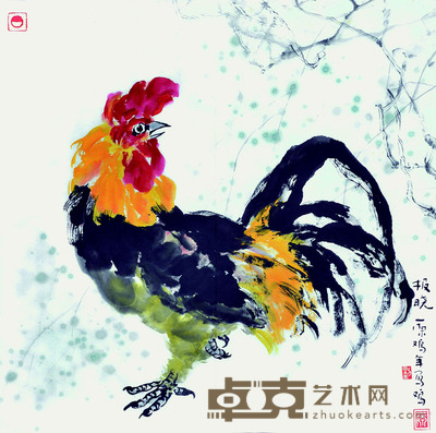 刘一原 报晓 69*68cm 约:4.22平尺