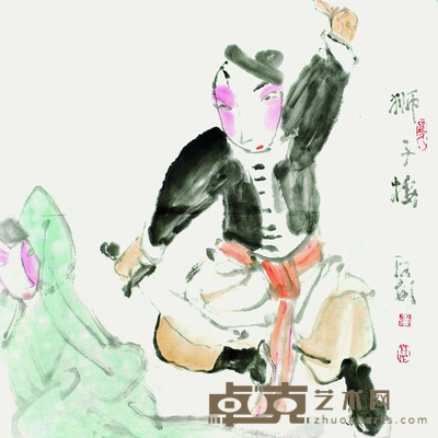 罗彬 狮子楼 35*35cm 约:1.10平尺