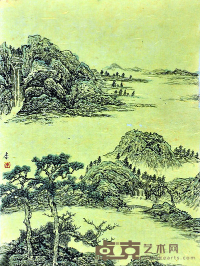 李俊 山水 48*35cm 约:1.51平尺