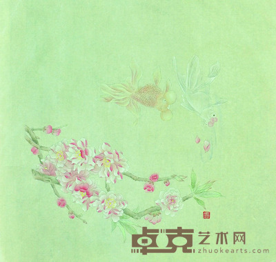 杨飞 花鸟 34*34cm 约:1.04平尺