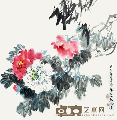 钟鸣天 国色天香 68*68cm 约:4.16平尺