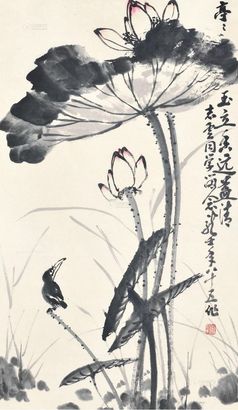 萧龙士 花鸟 立轴