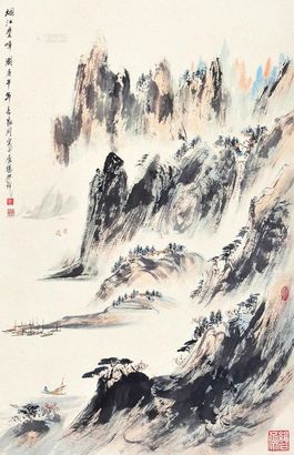 裴家同 山水 立轴