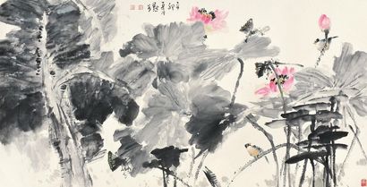 金默如 花鸟 立轴