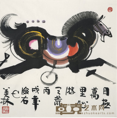 韩美林 马 68×68cm