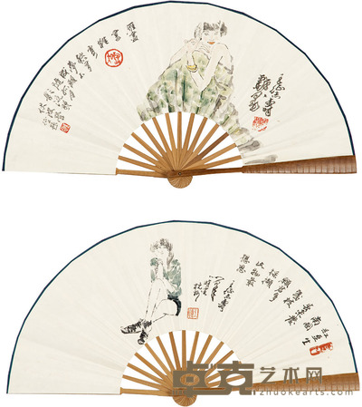 王征 人物 (直径20cm)×2