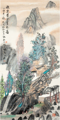 姚鸣京 山水